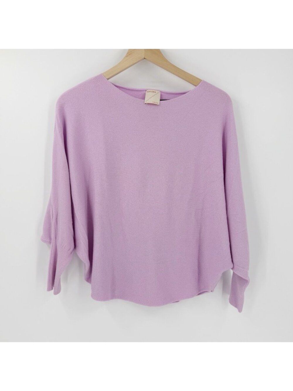 Kerisma Lavender Boat Neck Bat Wing Dolman Style Super Soft Sweater S/M